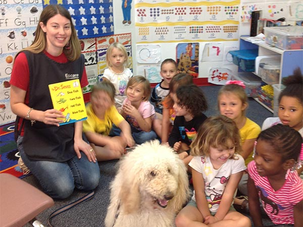 Dr. Seuss at EduCare. Reading to our VPK children.