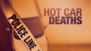 A Police Line lays across a car. Hot Car Deaths